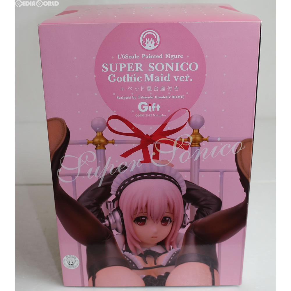 【中古即納】[未開封][FIG] すーぱーそに子 Gothic Maid(ゴシックメイド) ver.+ベッド風台座付 ニトロスーパーソニックイメージキャラクター 1/6 完成品 フィギュア ギフト(Gift) (20120430)