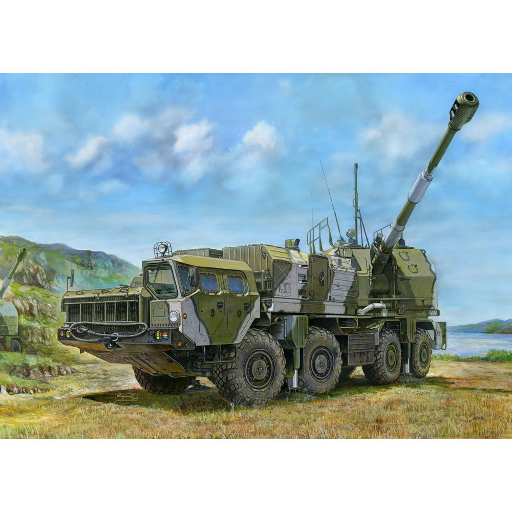 【新品即納】[PTM] 01036 1/35 ロシア連邦軍 A-222 130mm自走沿岸砲 ヴェーリク プラモデル トランペッター(20160625)