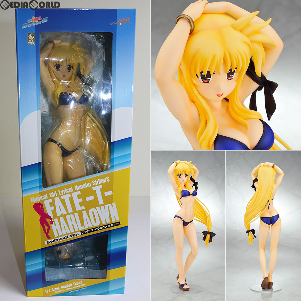 【中古即納】[FIG]フェイト・T・ハラオウン 水着Ver. 魔法少女リリカルなのはStrikerS 1/4 完成品 フィギュア グッドスマイルカンパニー(20091031)