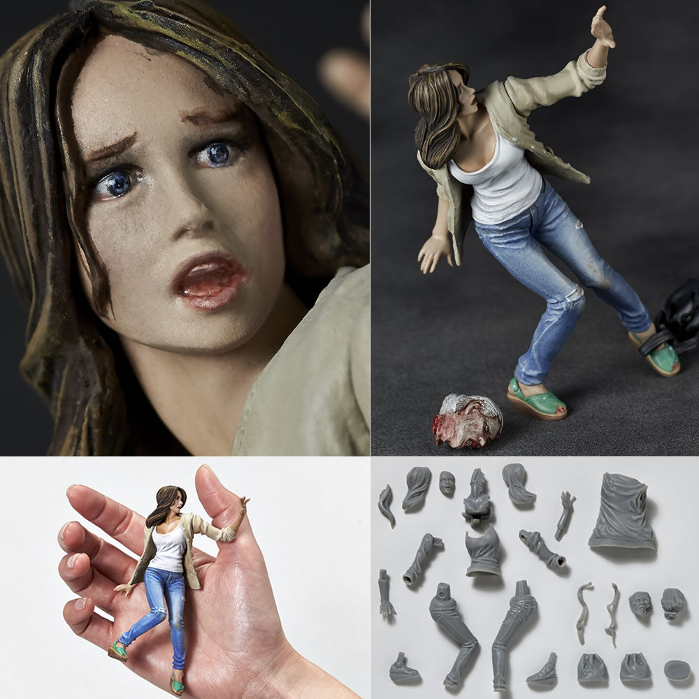 【新品即納】[PTM] 1/16スケール ゾンビプラスチックモデル 地獄のゾンビ黙示録 No.01 ヒロイン/彼女 プラモデル Gecco(ゲッコウ) (20160625)