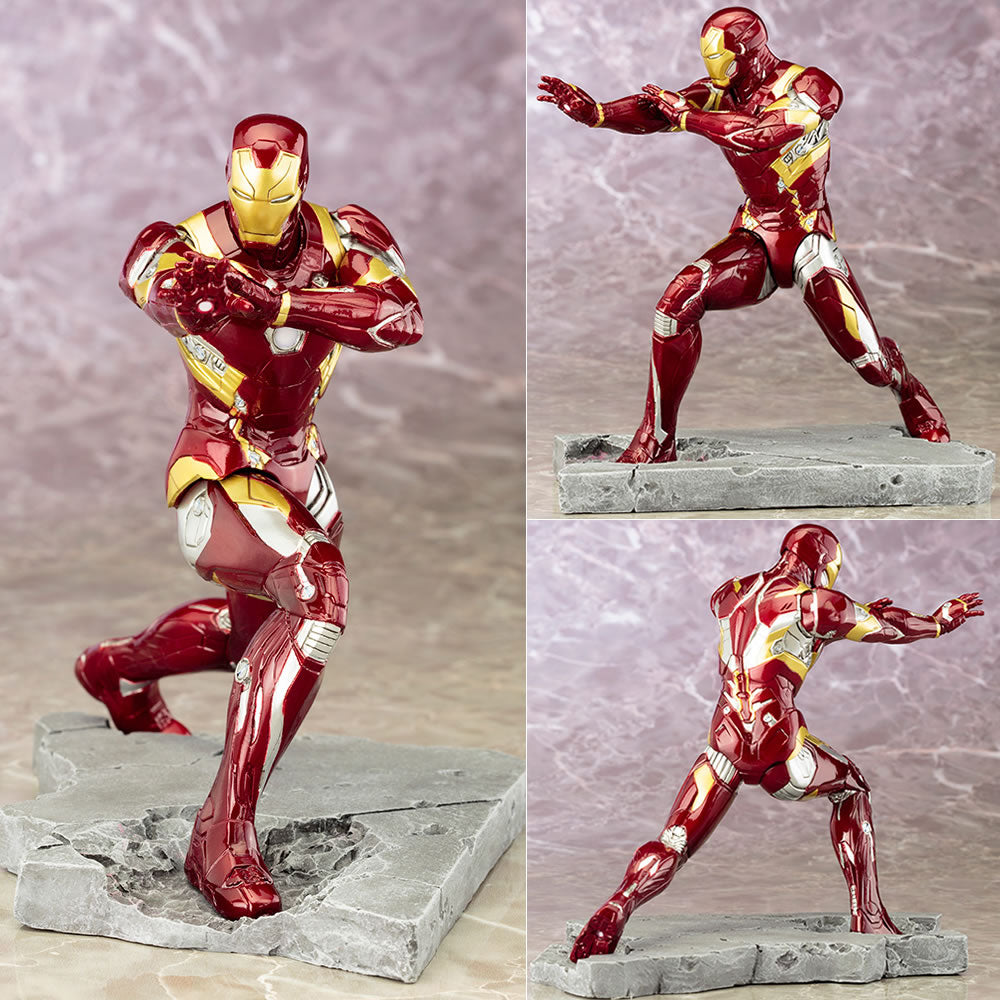 【新品即納】[FIG]ARTFX+ アイアンマン MARK46 シビル・ウォー シビル・ウォー/キャプテン・アメリカ 1/10簡易組立キット フィギュア(MK213) コトブキヤ(20160925)