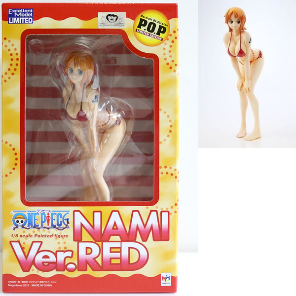 中古即納】[FIG]Portrait.Of.Pirates P.O.P LIMITED EDITION ナミ Ver.RED ONE PIECE( ワンピース) 1/8 完成品 フィギュア メガハウス