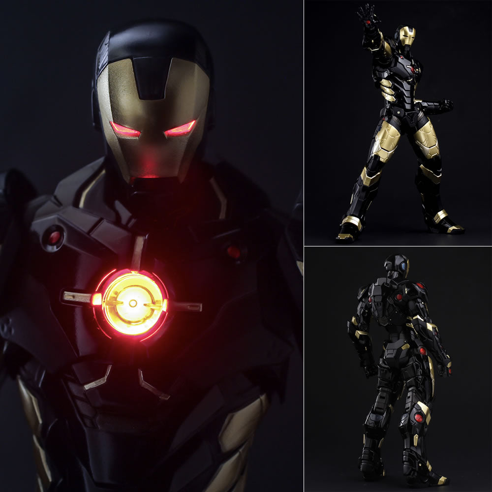 【新品即納】[FIG] RE：EDIT IRON MAN #06 MARVEL NOW!ver. BLACK×GOLD アイアンマン 完成品 フィギュア 千値練(せんちねる) (20160825)