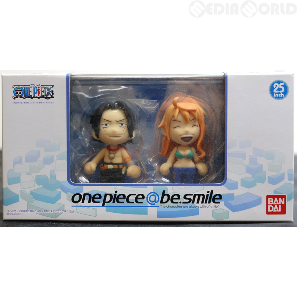 【中古即納】[FIG] (食玩) セブンイレブン限定 one piece@be.smile(ワンピース アットビースマイル) エース&ナミセット フィギュア バンダイ(20111102)