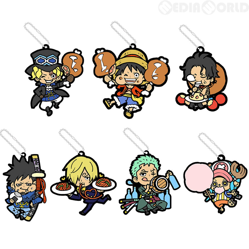 【新品即納】[BOX][FIG] ラバーマスコット もぐもぐ ONE PIECE(ワンピース) うめェもんはうめェ!(8個) メガハウス(20160925)