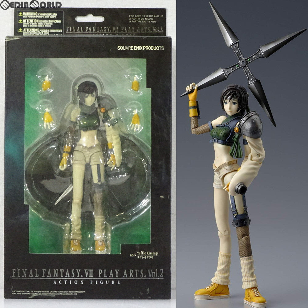 【中古即納】[FIG] PLAY ARTS(プレイアーツ) ユフィ・キサラギ Vol.2 FINAL FANTASY VII(ファイナルファンタジー7) 完成品 フィギュア スクウェア・エニックス(20080630)