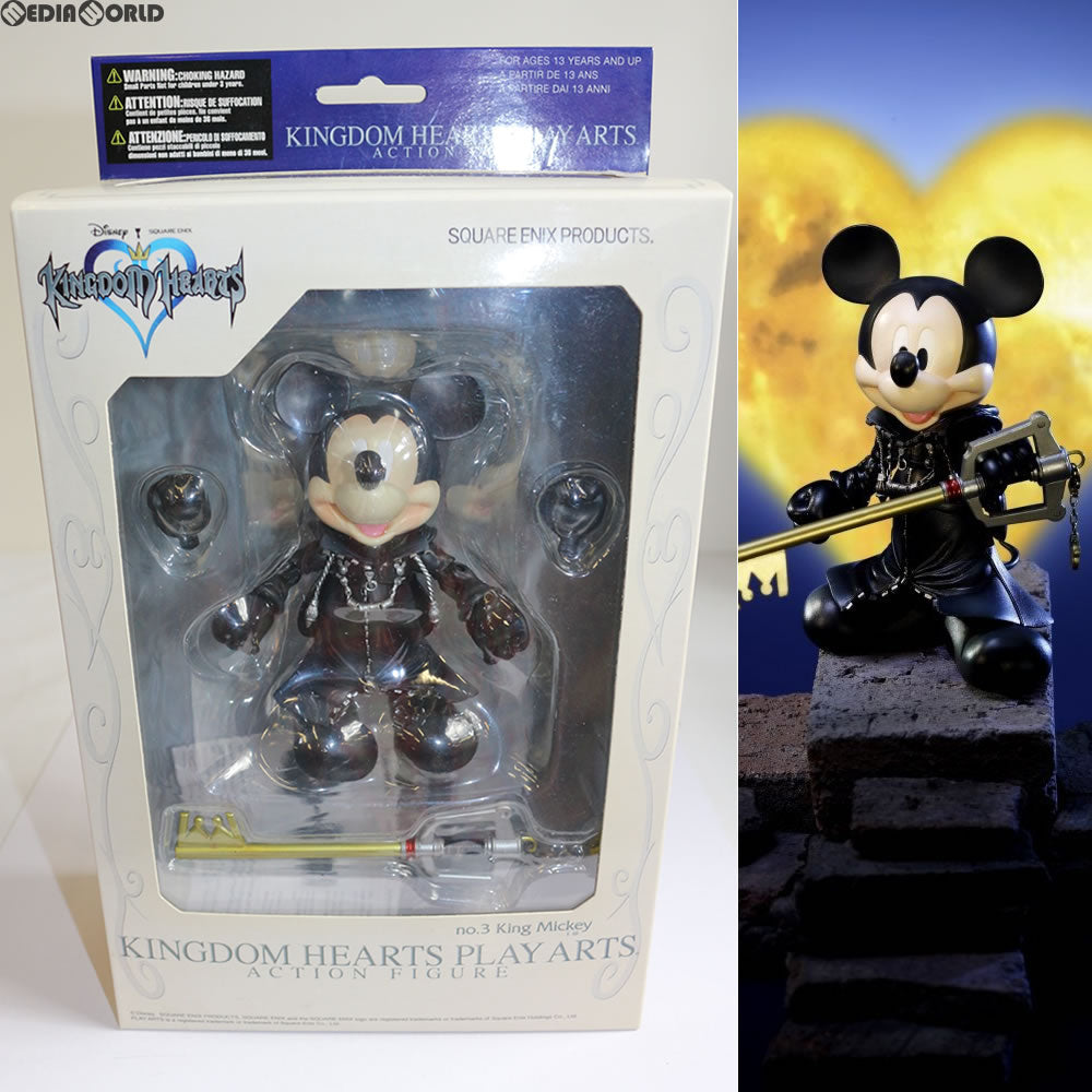 【中古即納】[FIG] PLAY ARTS(プレイアーツ) 王様(ミッキー) KINGDOM HEARTS(キングダム・ハーツ) 完成品 フィギュア スクウェア・エニックス(20090228)