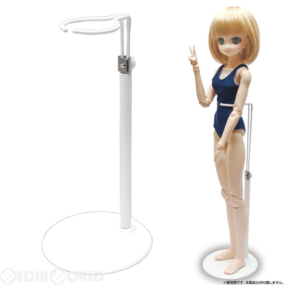 【新品即納】[FIG] 1/3ドール=42cmドール用 金属製スタンド(白) 標準タイプ キューティーズ(20160630)