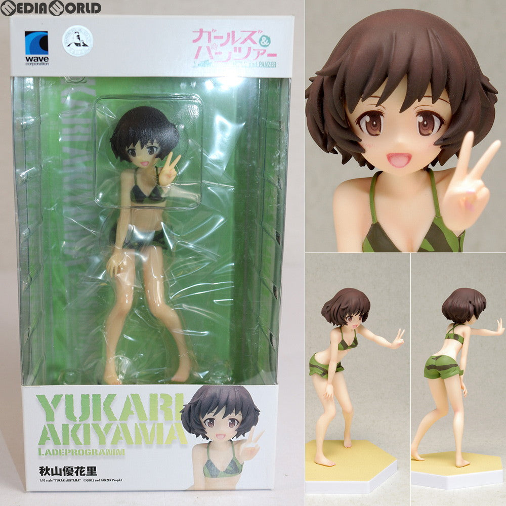【新品即納】[FIG] (再販) BEACH QUEENS(ビーチクイーンズ) 秋山優花里(あきやまゆかり) ガールズ&パンツァー 1/10完成品 フィギュア(NF-412) WAVE(ウェーブ) (20161029)