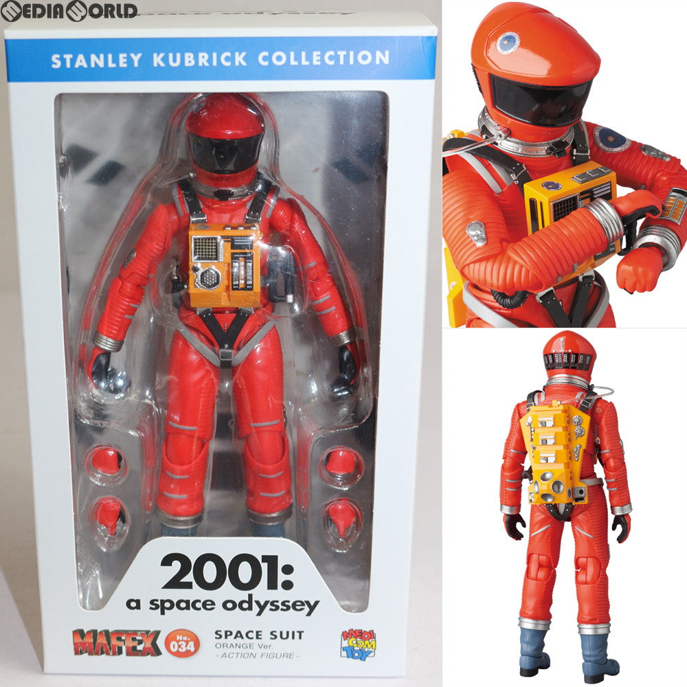 【新品即納】[FIG] (再販) マフェックス No.034 MAFEX SPACE SUIT ORANGE Ver.(スペーススーツ オレンジVer.) 2001年宇宙の旅 完成品 可動フィギュア メディコム・トイ(20181124)