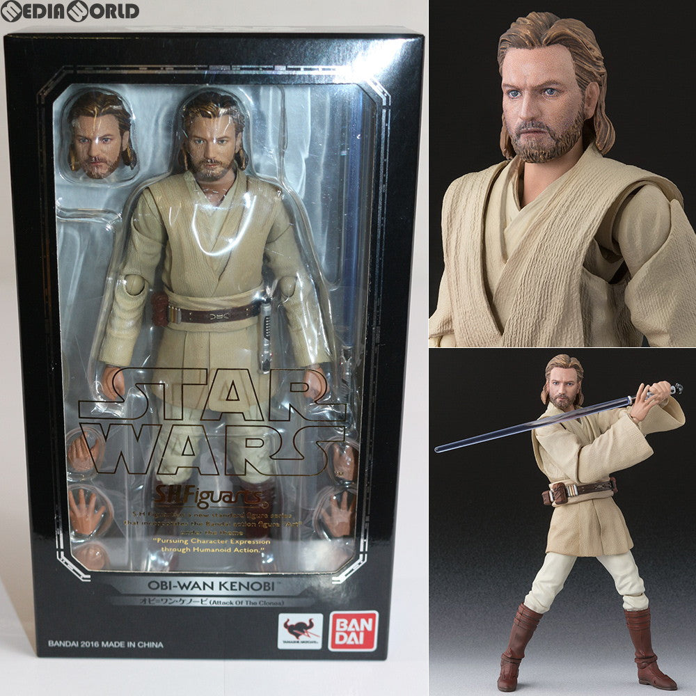 【中古即納】[FIG] S.H.Figuarts(フィギュアーツ) オビ=ワン・ケノービ(ATTACK OF THE CLONES) STAR WARS(スター・ウォーズ) 完成品 可動フィギュア バンダイ(20161124)