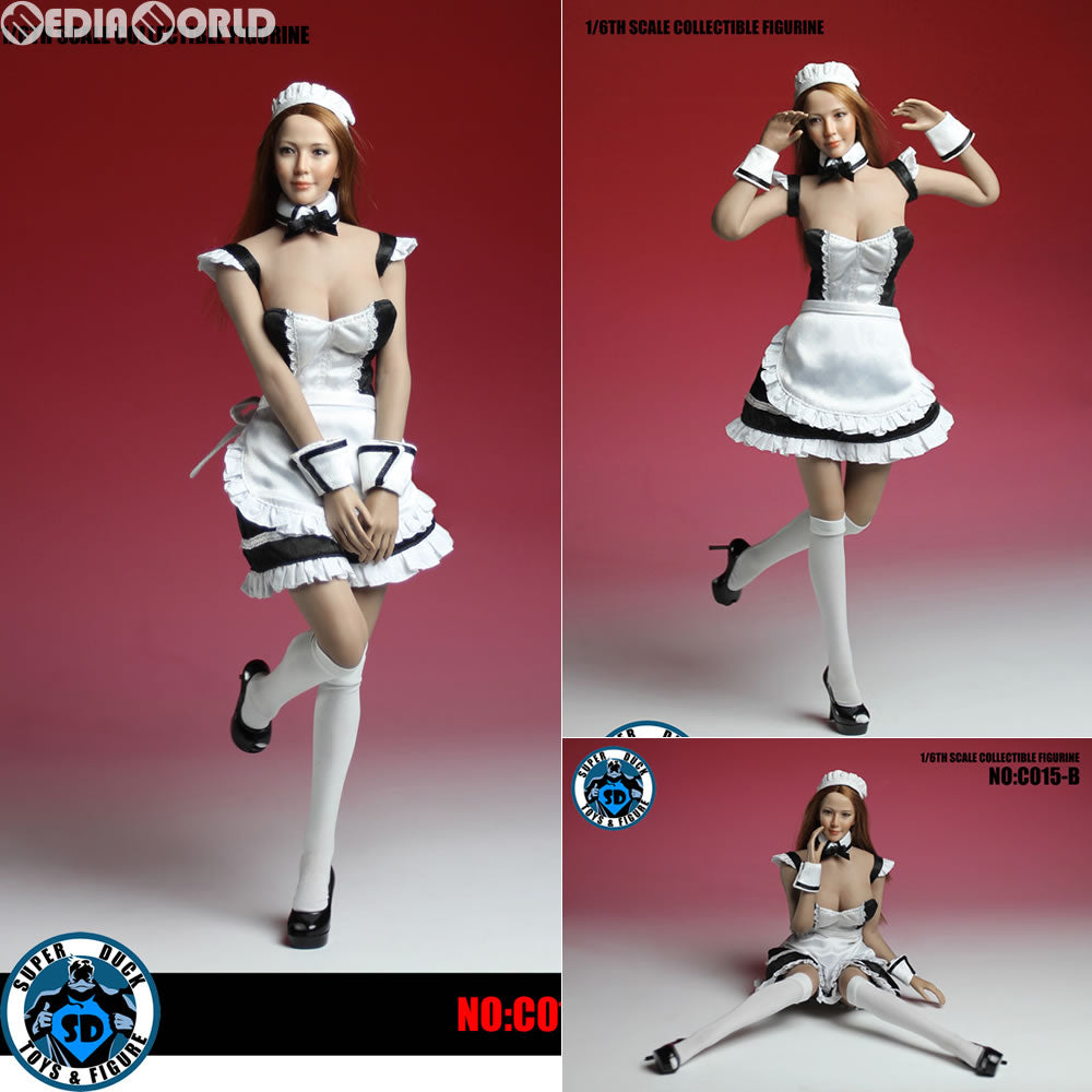 【新品即納】[FIG] 1/6 メイド コスチュームセット ブラック ドール用衣装(C015-B) スーパーダック(20161102)