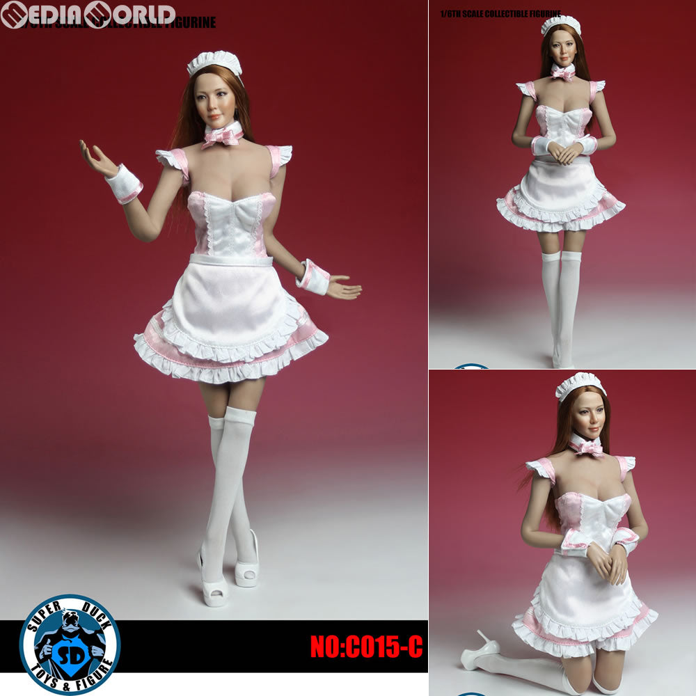 【新品即納】[FIG] 1/6 メイド コスチュームセット ピンク ドール用衣装(C015-C) スーパーダック(20161102)