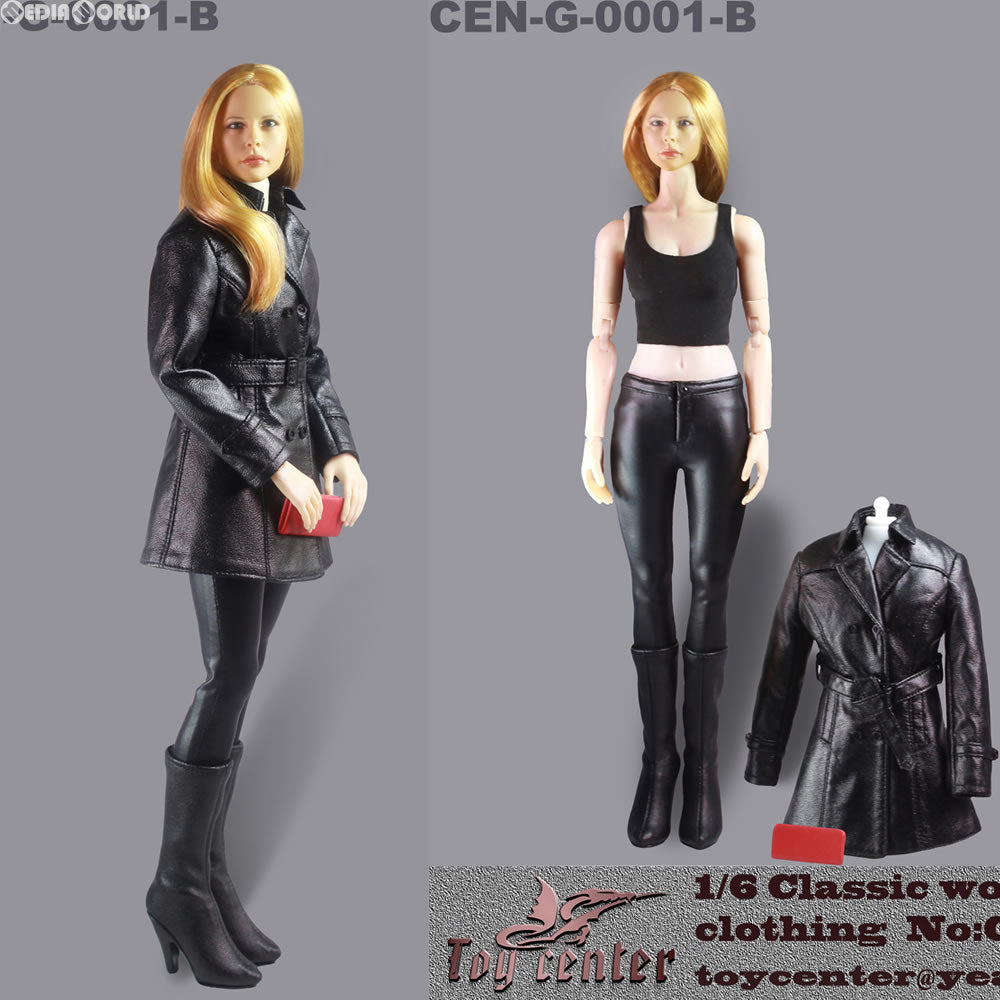 【新品即納】[FIG] 1/6 クラシック ウーマンズ レザー クロッシング セット ブラック ドール用衣装 トイセンター(G-0001-B) (20160825)