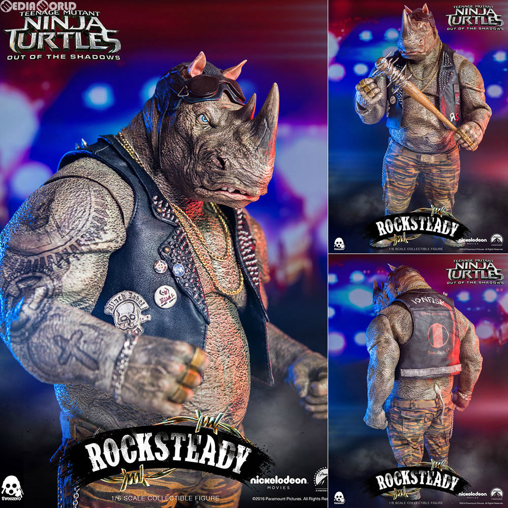 【新品即納】[FIG] ROCKSTEADY(ロックステディ) ミュータント・ニンジャ・タートルズ:影(シャドウズ) 1/6フィギュア threezero(スリーゼロ) (20171026)