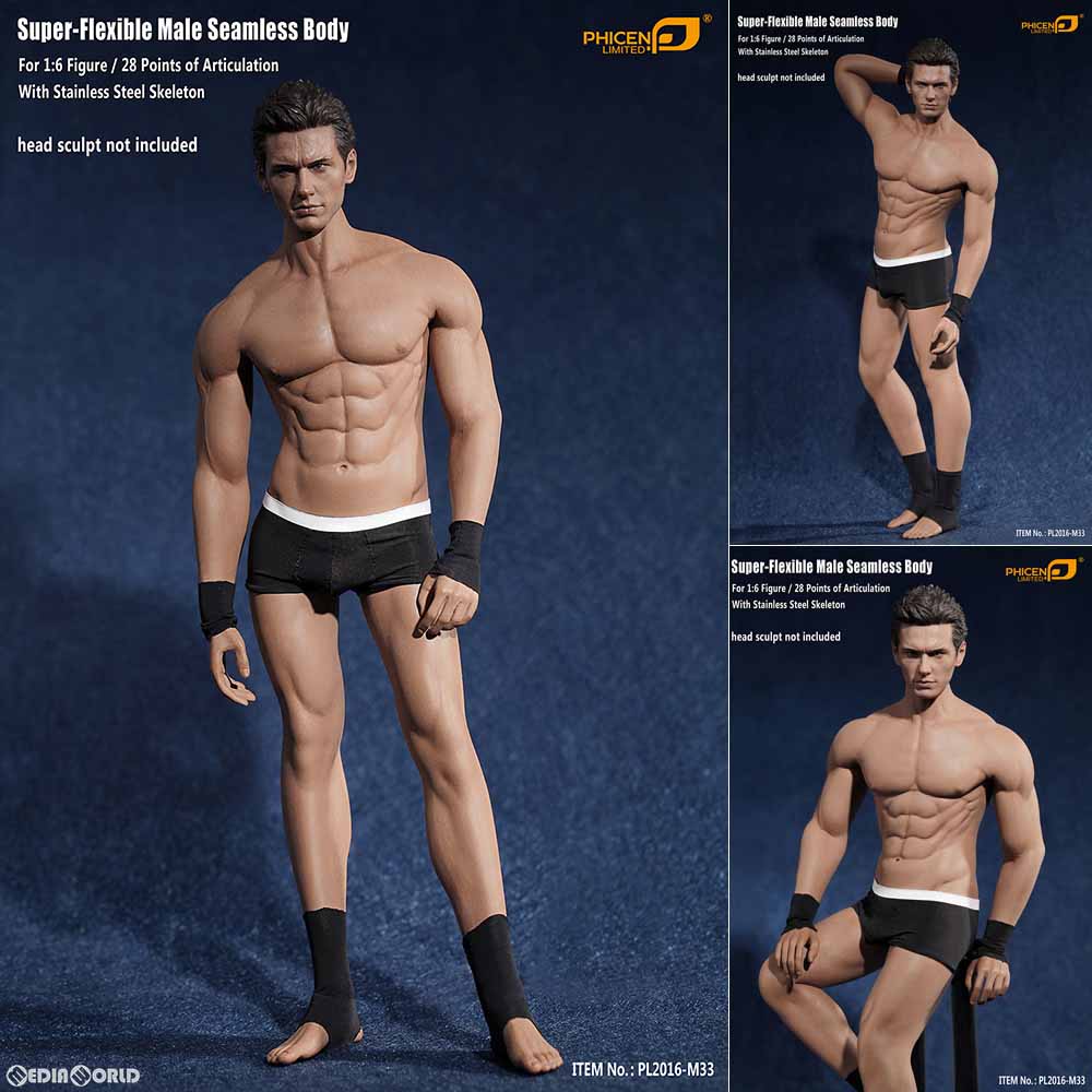 【新品即納】[FIG] 1/6 スーパーフレキシブル 男性シームレスボディ ステンレススティールスケルトン ドール用素体(PL2016-M33) ファイセン・リミテッド(20161103)