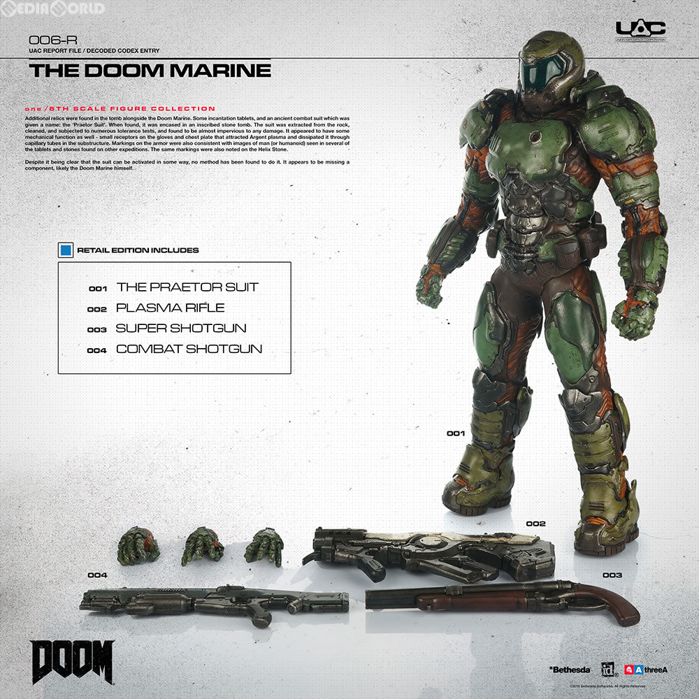 【新品即納】[FIG] THE DOOM MARINE(DOOM海兵隊) DOOM(ドゥーム) 1/6完成品 フィギュア threeA(スリーエー) (20180224)