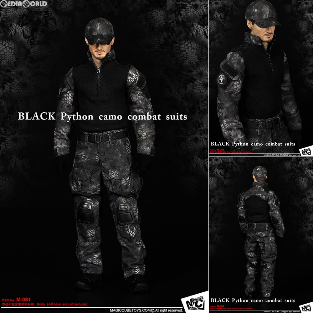 【新品即納】[FIG] 1/6 ブラック パイソン カモ コンバット スーツ セット ドール用衣装(M-061) MCトイズ(20161102)