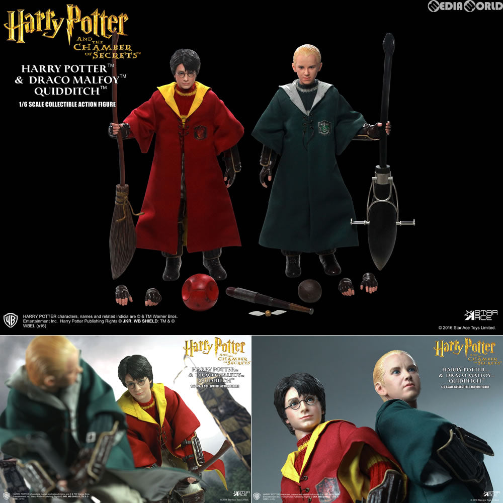 【新品即納】[FIG] マイフェイバリットムービーシリーズ 1/6 ハリー・ポッター&ドラコ・マルフォイ ツインパック クィディッチ ver. コレクタブルアクションフィギュア ハリー・ポッターと秘密の部屋 スターエーストイズ(20161102)