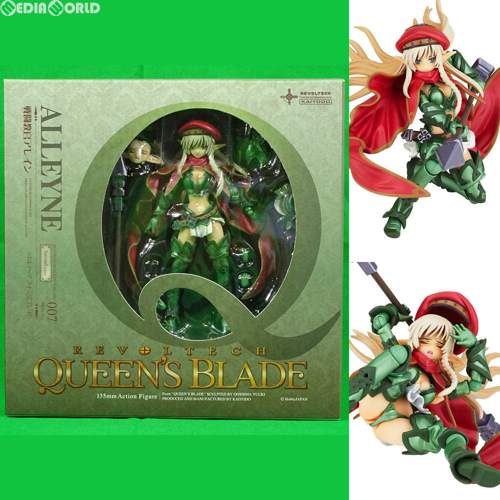 【中古即納】[箱難あり][FIG] リボルテック クイーンズブレイド No.007 戦闘教官アレイン 1/12 完成品 可動フィギュア 海洋堂(20091201)