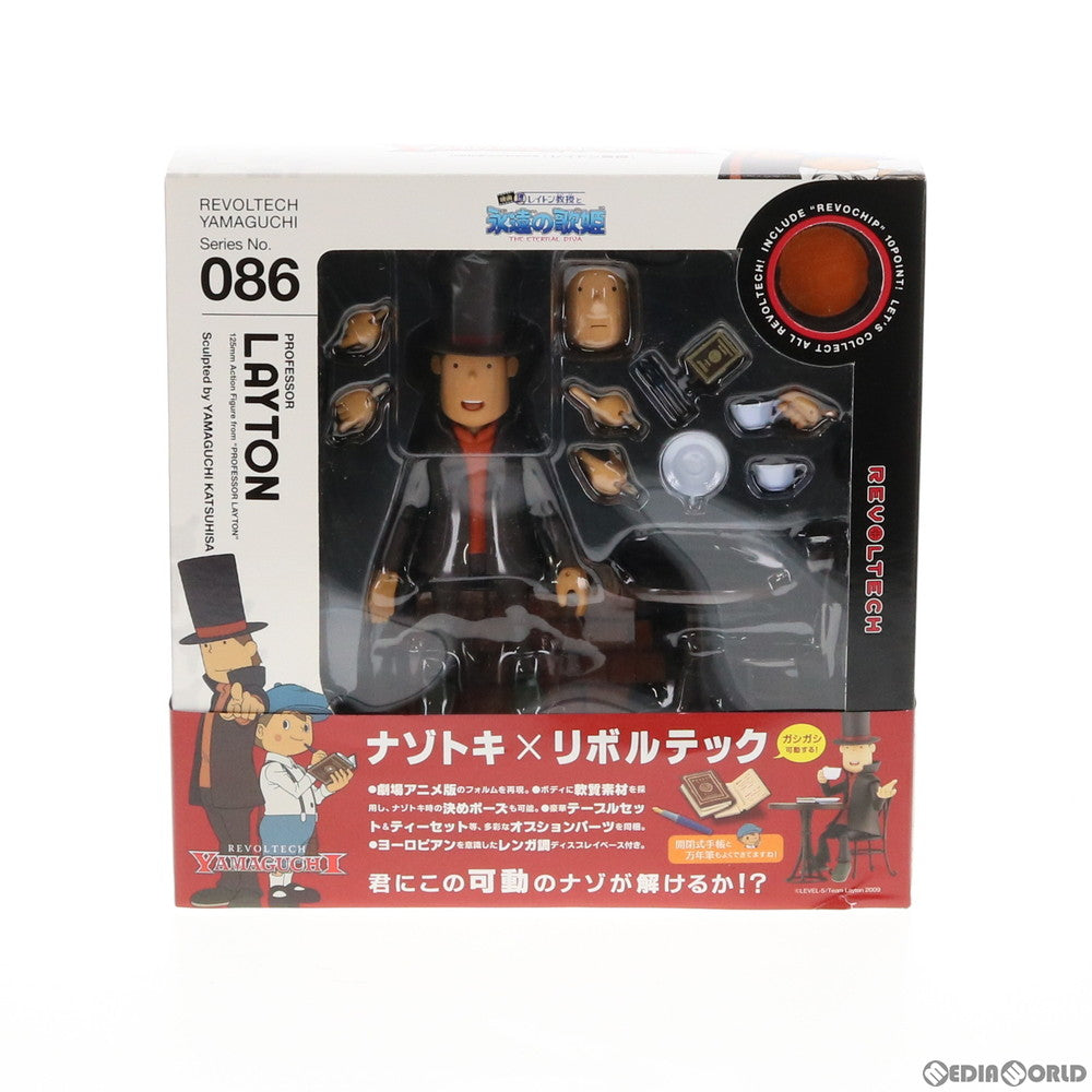 【中古即納】[FIG]リボルテックヤマグチ No.086 レイトン教授 レイトン教授と永遠の歌姫 THE ETERNAL DIVA 完成品 可動フィギュア 海洋堂(20100315)