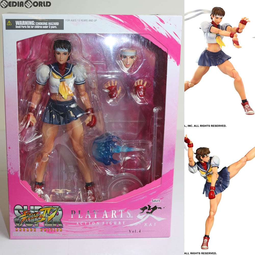 【中古即納】[FIG] PLAY ARTS改 -KAI-(プレイアーツ改) Vol.4 さくら SUPER STREET FIGHTER IV ARCADE EDITION(スーパーストリートファイター4) フィギュア スクウェア・エニックス(20130831)