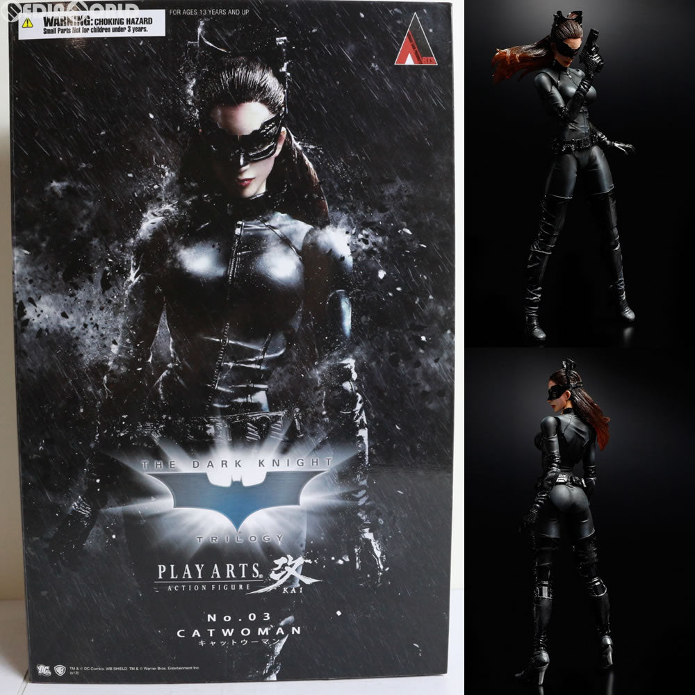 【中古即納】[FIG] PLAY ARTS改 -KAI-(プレイアーツ改) キャットウーマン THE DARK KNIGHT TRILOGY バットマン ダークナイト ライジング 完成品 フィギュア スクウェア・エニックス(20130531)