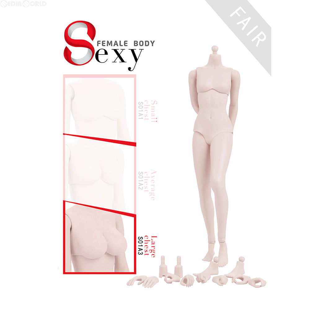 【新品即納】[FIG] 1/6 ラバー ジョイント 女性素体 白肌 ラージバスト ドール用素体(S01A3) セクシー(20200125)