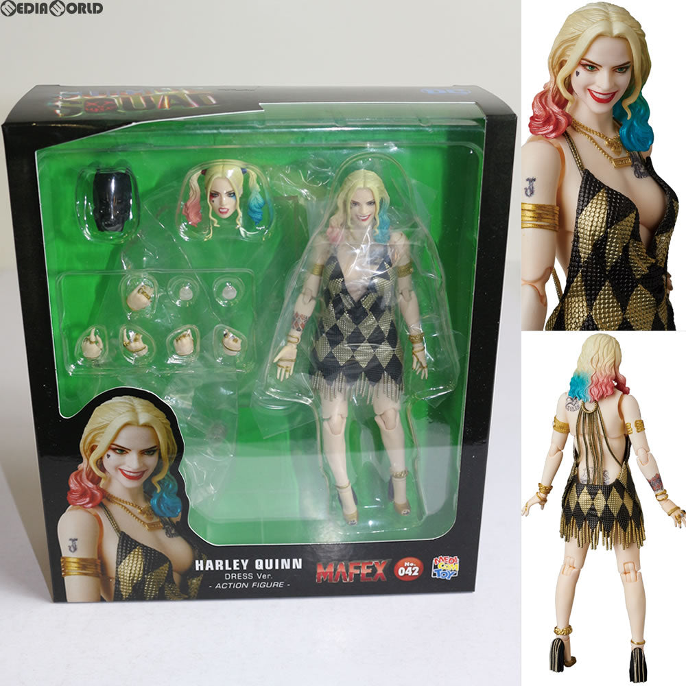 【中古即納】[FIG] マフェックス No.042 MAFEX HARLEY QUINN (DRESS Ver.) (ハーレイ・クイン ドレスバージョン) SUICIDE SQUAD(スーサイド・スクワッド) 完成品 フィギュア メディコム・トイ(20170730)