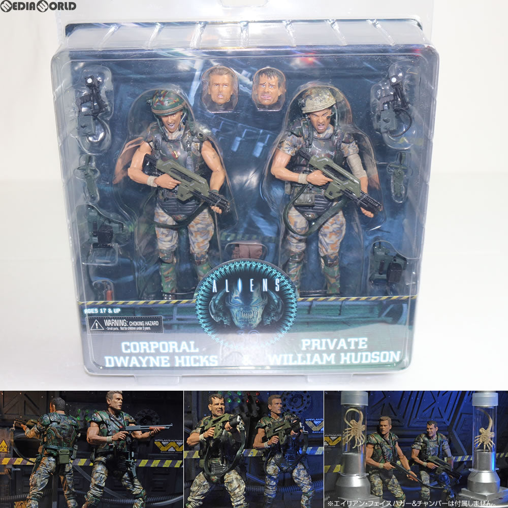 【中古即納】[FIG] エイリアン/ 7インチ アクションフィギュア シリーズ エイリアン2 30th アニバーサリー コロニアル・マリーンズ ドウェイン・ヒックス&ウィリアム・ハドソン 2PK ネカ(20170406)