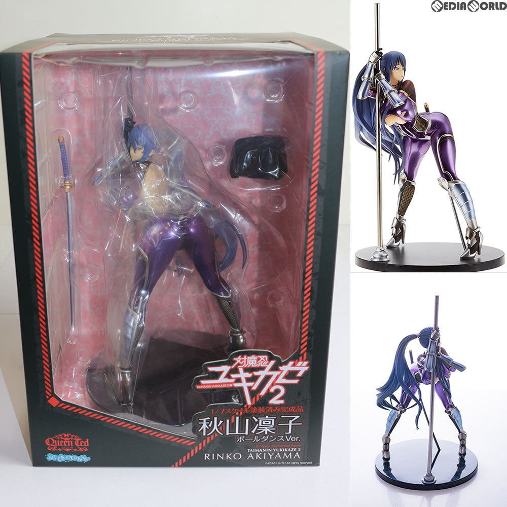 【中古即納】[FIG]秋山凜子 ポールダンスVer. 対魔忍ユキカゼ2 1/7 完成品 フィギュア クイーンテッド(20170401)