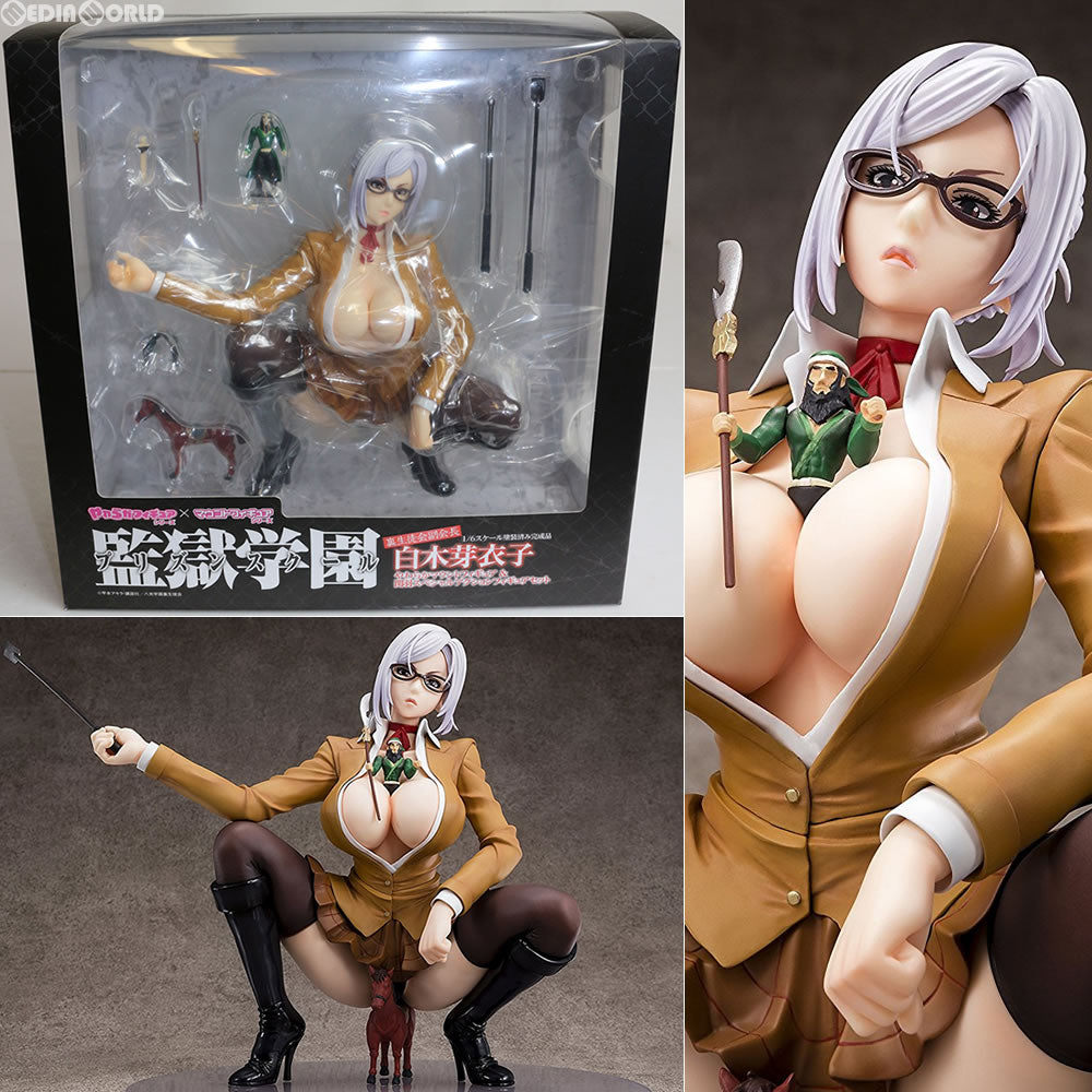 【中古即納】[FIG] 裏生徒会副会長 白木芽衣子(しらきめいこ) やわらかマウントフィギュア&関羽スペシャルアクションフィギュアセット 監獄学園(プリズンスクール) 1/6 ジェンコ(20170331)