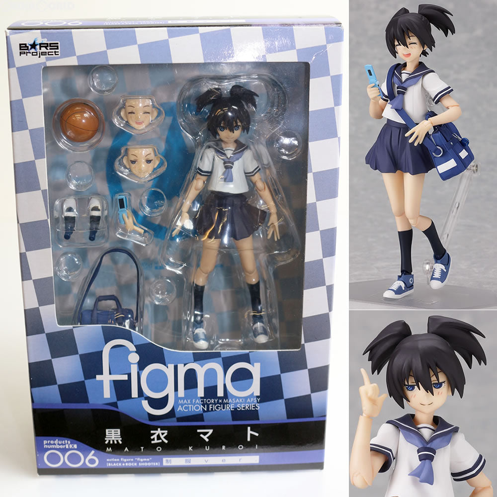 【中古即納】[FIG] figma(フィグマ) EX-006 黒衣マト(くろいマト) 制服ver. ブラック★ロックシューター 可動フィギュア ワンフェス2011冬&GOODSMILE ONLINE SHOP限定 マックスファクトリー(20110206)