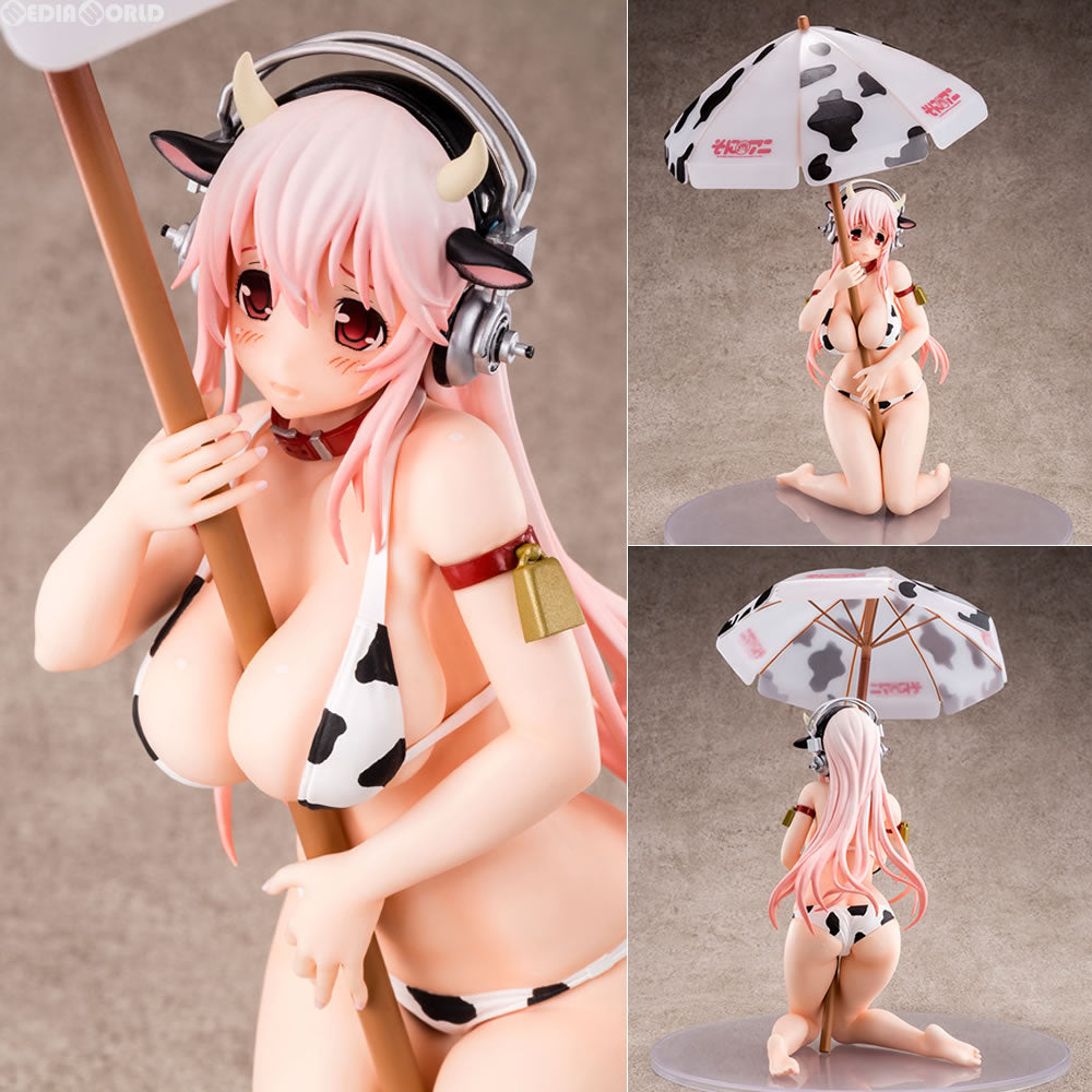 【中古即納】[FIG] すーぱーそに子 ホルスタインビキニdeストローフィギュア そにアニ -SUPER SONICO THE ANIMATION- 1/7 完成品 フィギュア ジェンコ(20170331)