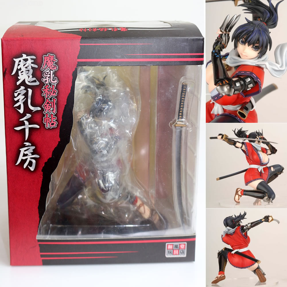 【中古即納】[FIG] 和風堂玩具店 魔乳千房(まにゅうちふさ) 魔乳秘剣帖 1/7完成品 フィギュア エンターブレイン(20080402)