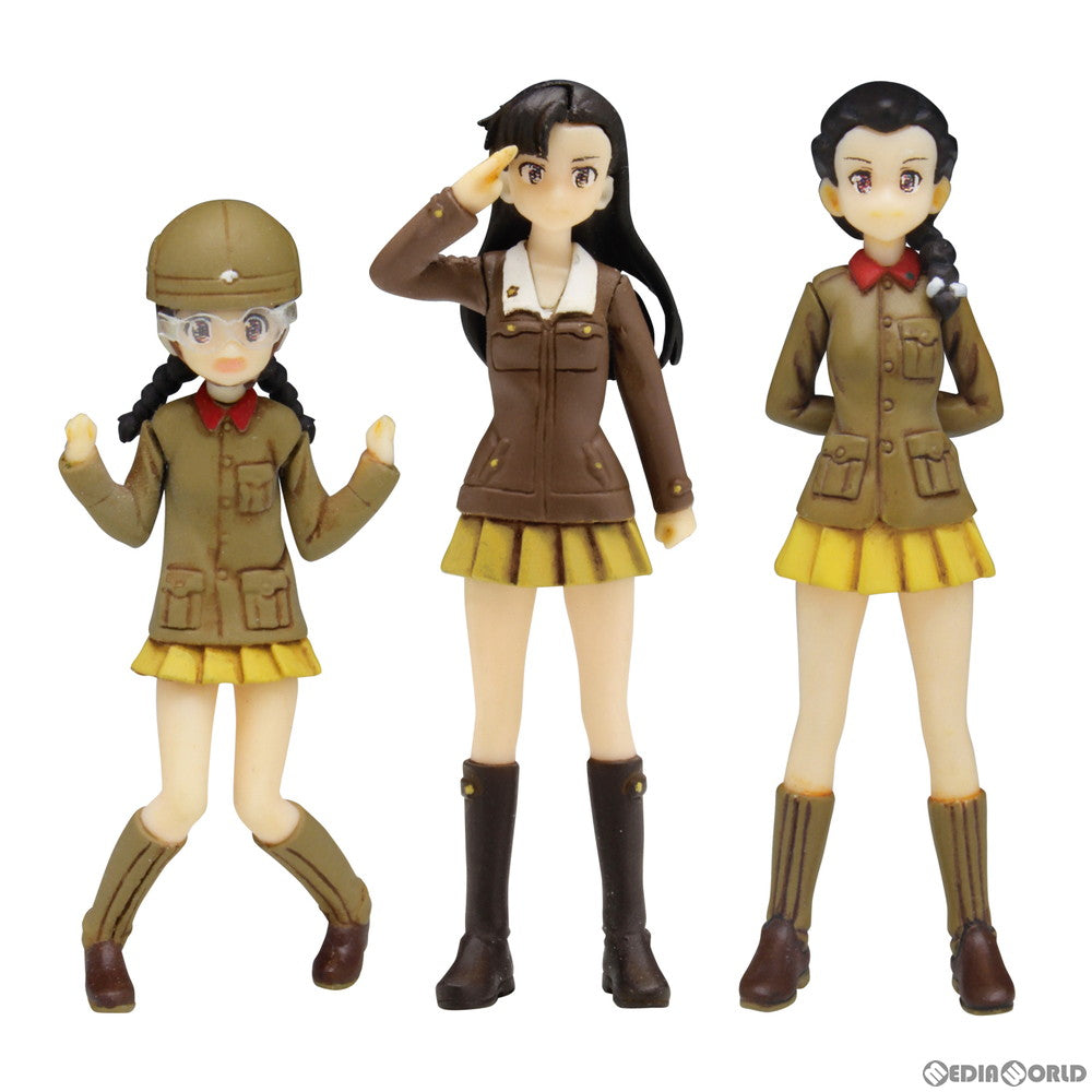 【中古即納】[FIG] 知波単学園 フィギュアセット ガールズ&パンツァー 劇場版 1/35 未塗装キット フィギュア(GPF-19) プラッツ(20161221)