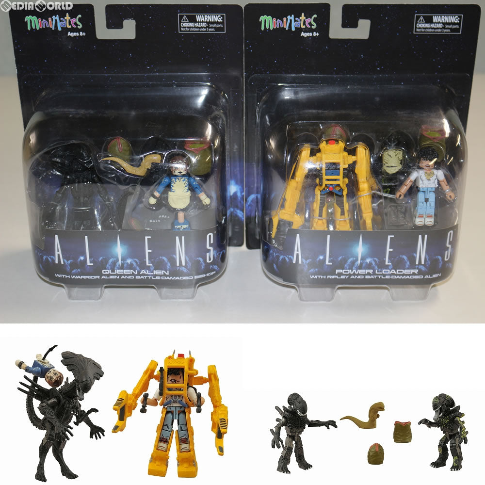 【中古即納】[FIG] ミニメイツ/ エイリアン パワーローダー vs エイリアン・クイーン デラックス 2個セット アートアサイラム(20151231)