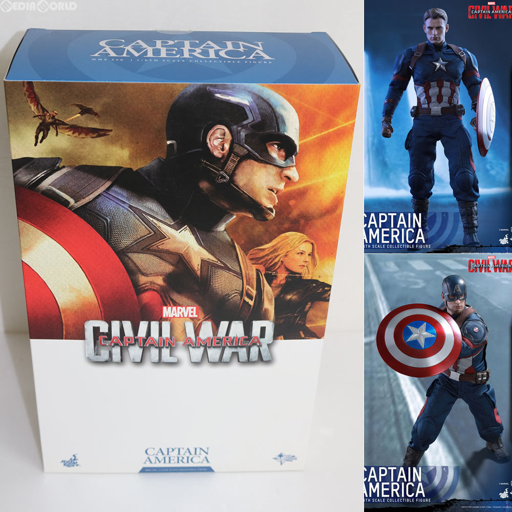 【中古即納】[FIG] ムービー・マスターピース キャプテン・アメリカ シビル・ウォー/キャプテン・アメリカ 1/6 完成品 可動フィギュア(MM#350) ホットトイズ(20160930)