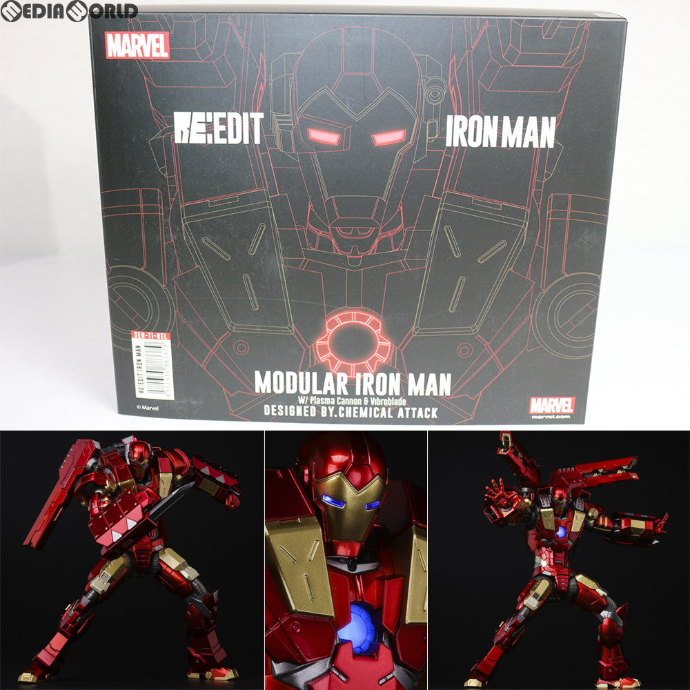 【中古即納】[FIG] RE:EDIT IRON MAN(アイアンマン) #11 MODULAR IRONMAN W/Plasma Cannon&Vibroblade subject to final licensor's approval 完成品 フィギュア 千値練(せんちねる) (20170616)