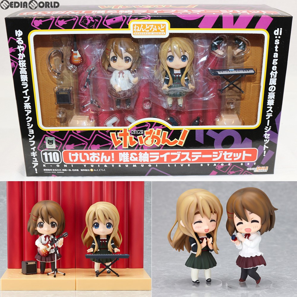 【中古即納】[FIG]ねんどろいど 110 唯&紬(ゆい&つむぎ) ライブステージセット けいおん! 完成品 可動フィギュア グッドスマイルカンパニー(20100725)