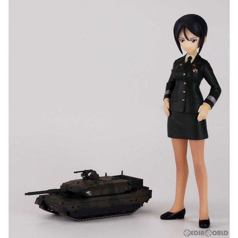 【中古即納】[FIG] 蝶野亜美(ちょうのあみ) 一等陸尉&陸上自衛隊10式戦車 ガールズ&パンツァー ノンスケール&1/144 完成品 フィギュア(PD09) ぺあどっと(ピットロード) (20130516)