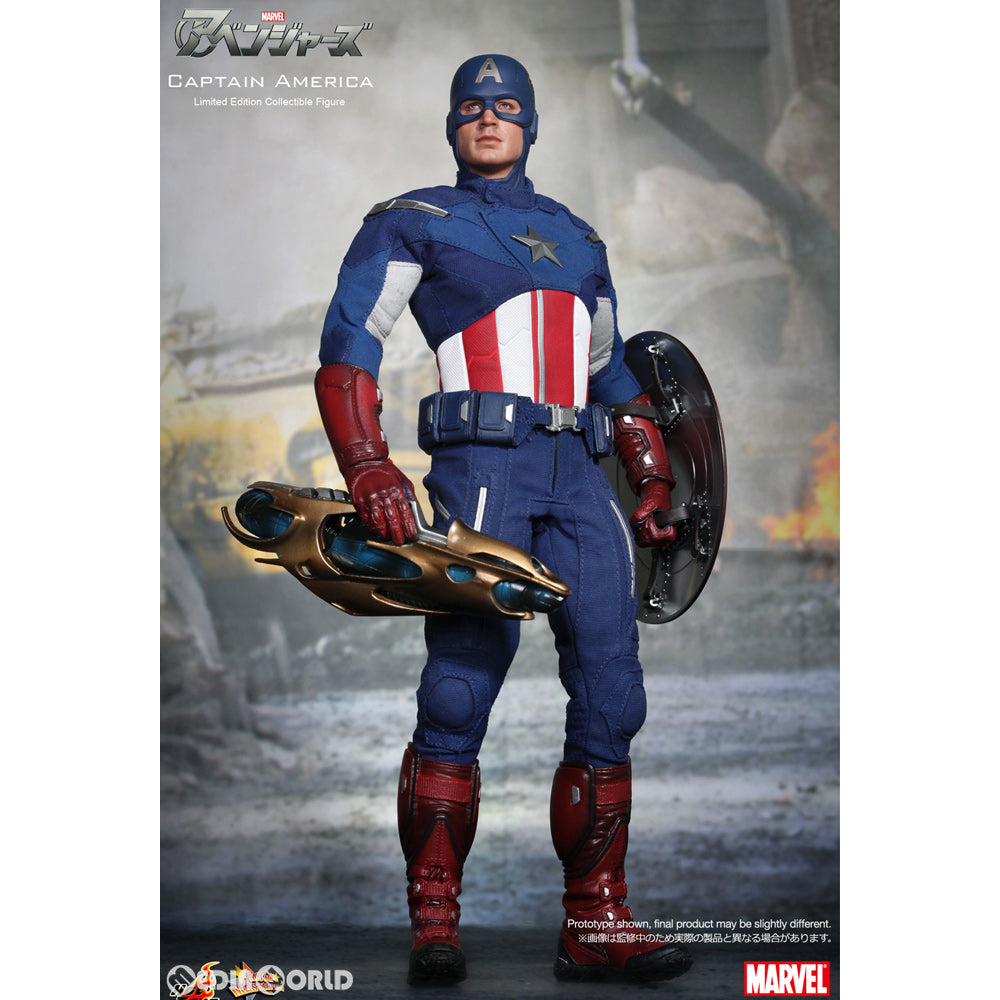 【中古即納】[FIG] ムービー・マスターピース キャプテン・アメリカ アベンジャーズ 1/6 完成品 可動フィギュア(MM#174) ホットトイズ(20121223)