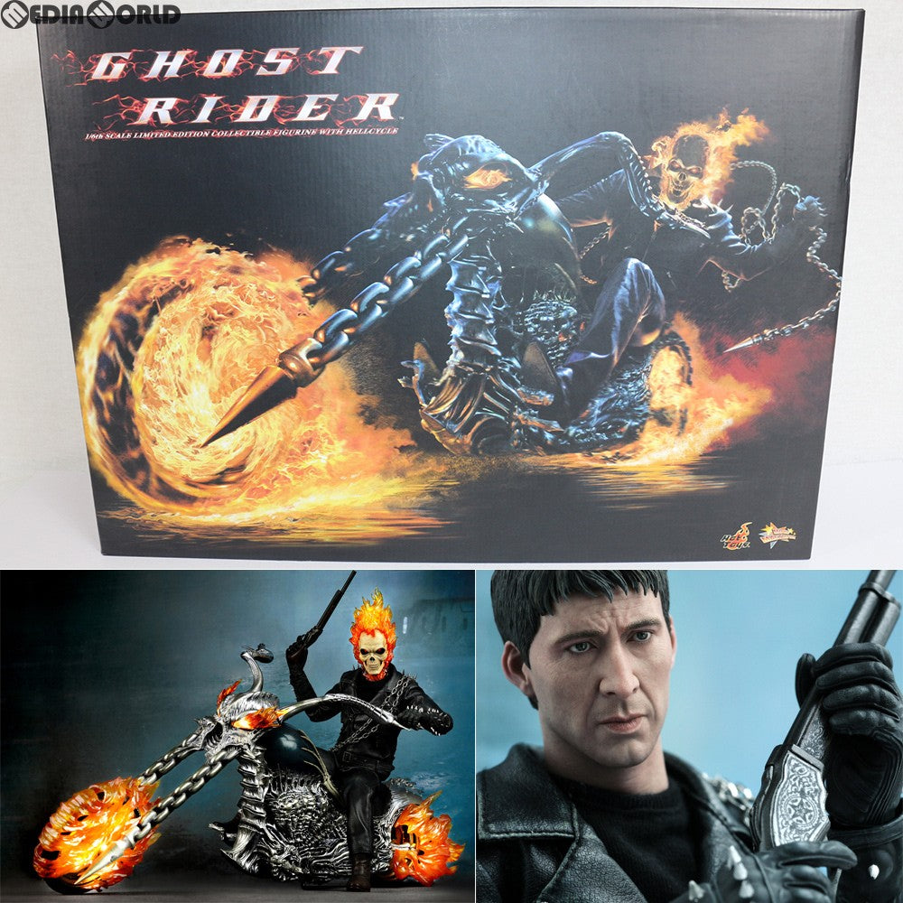 【中古即納】[FIG] ムービー・マスターピース ゴーストライダー&ヘルバイク 1/6スケール 可動フィギュア(MM#133) ホットトイズ(20110531)