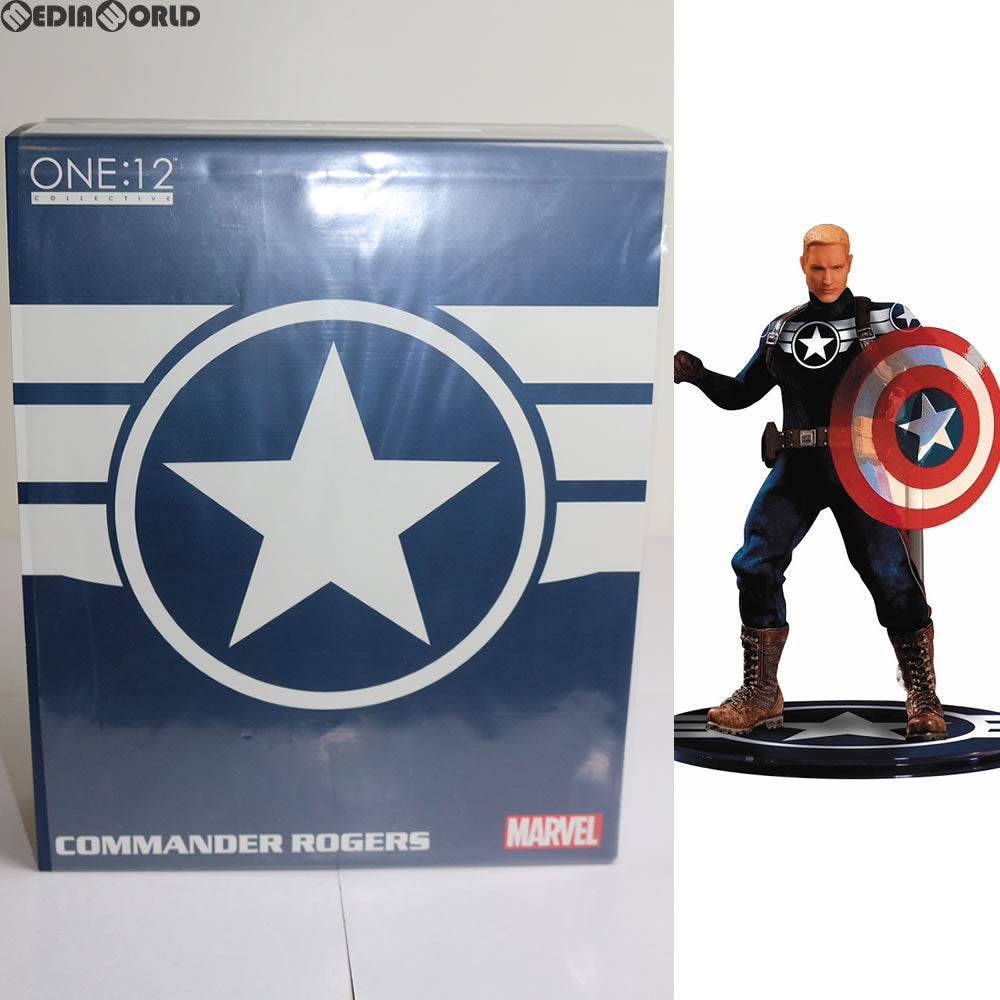 【中古即納】[FIG] ワン12コレクティブ/ プレビュー限定 コマンダー スティーブ・ロジャース as キャプテン・アメリカ マーベルユニバース 1/12 アクションフィギュア メズコトイズ(20170215)