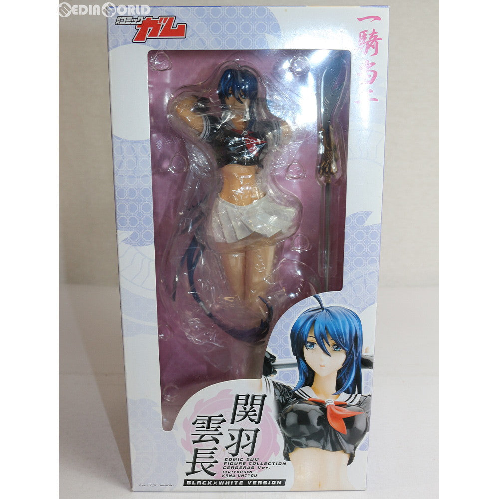 【中古即納】[FIG] コミックガムフィギュアコレクション 関羽雲長(かんううんちょう) ケルベロスプロジェクトVer.(黒×白バージョン) 一騎当千 1/7 完成品 フィギュア ワニブックス(20080531)