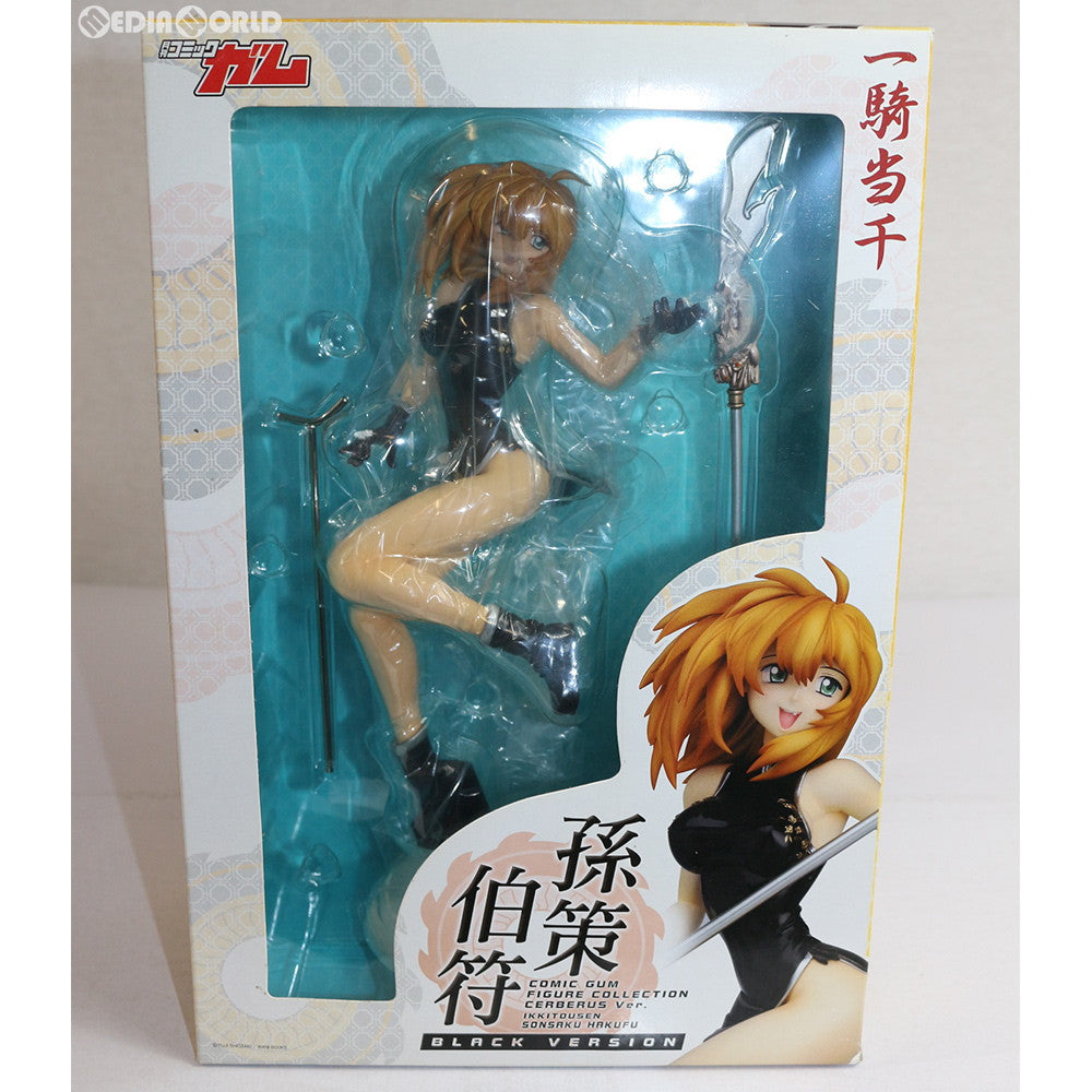 【中古即納】[FIG] コミックガムフィギュアコレクション 孫策伯符(そんさくはくふ) ケルベロスプロジェクトVer.(黒バージョン) 一騎当千 1/7 完成品 フィギュア ワニブックス(20080131)