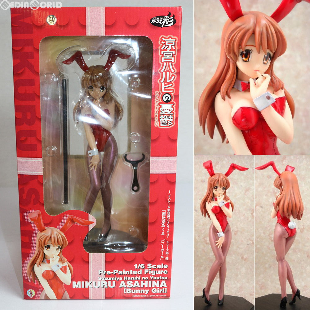 【中古即納】[FIG] 朝比奈みくる(あさひなみくる) バニーガール レッドver. 涼宮ハルヒの憂鬱 1/6 完成品 フィギュア アトリエ彩(20061201)