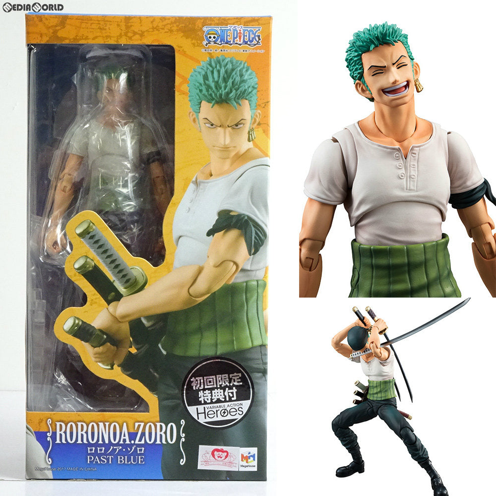 【中古即納】[FIG]初回特典付属 ヴァリアブルアクションヒーローズ ロロノア・ゾロ PAST BLUE ONE PIECE(ワンピース) 完成品 可動フィギュア メガハウス(20170831)