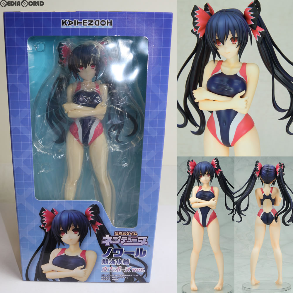 【中古即納】[FIG] ノワール 競泳水着 立ちポーズver. 超次元ゲイム ネプテューヌ 1/5 完成品 フィギュア 回天堂(20170922)