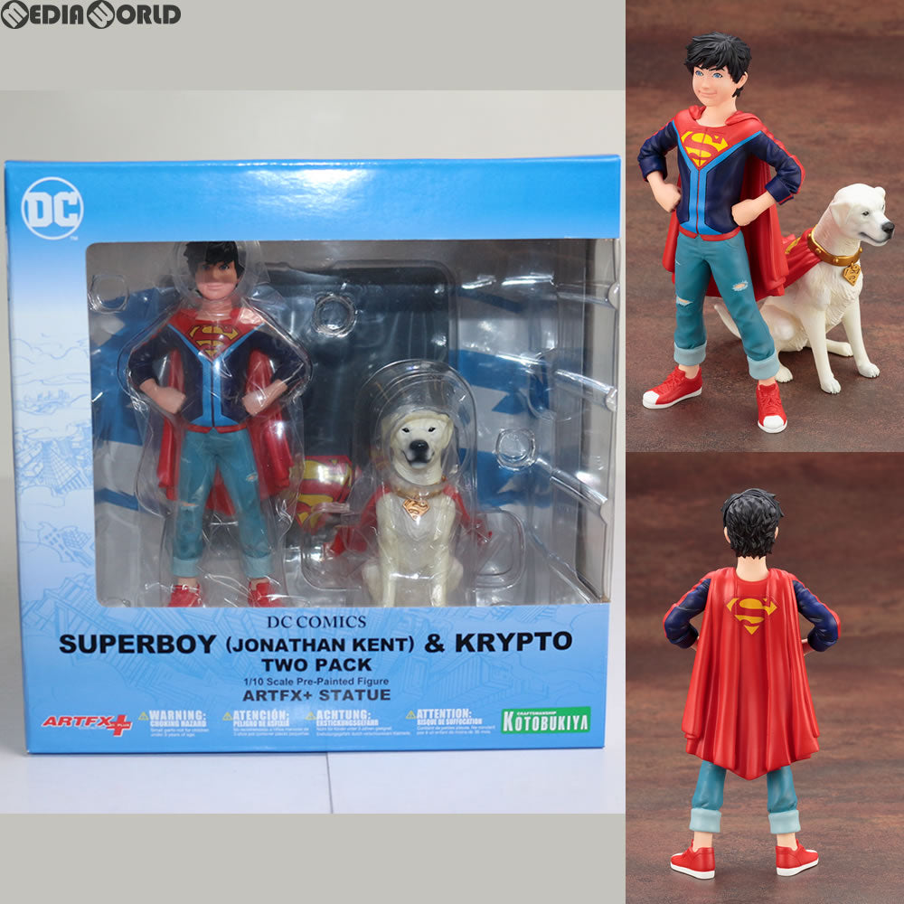 【中古即納】[FIG]ARTFX+ スーパーサンズ ジョナサン・ケント&クリプト 2パック SUPERMAN(スーパーマン) 1/10 完成品 フィギュア(SV206) コトブキヤ(20171117)